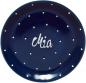 Preview: Dessert Plate 19 mit Schrift (1 Zeile) Blue 1 point