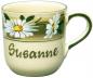Preview: Namensbecher (2 Zeilen) Dekor Margueritenblume