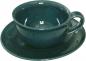 Preview: Kaffeeobertasse grün Sprenkel