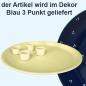 Preview: Kerzenteller blau 3 Punkt