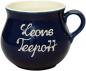 Preview: Mollytasse mit Schrift (2 Zeilen) glänzend blau