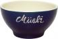 Preview: Müslischale 13 mit Schrift (1 Zeile) glänzend blau