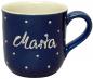 Preview: Coffee mug with font (1 line) blue 1 point