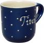 Preview: Coffee mug with font (1 line) blue 1 point