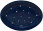 Preview: Platte 29 oval blau 3 Punkt