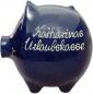 Preview: Sparschwein groß mit Schrift (2 Zeilen) blau 1 Punkt - Kopie