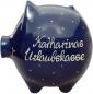 Preview: Sparschwein groß mit Schrift (2 Zeilen) blau 1 Punkt - Kopie