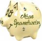 Preview: Sparschwein mittel mit Schrift (2 Zeilen)