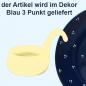 Preview: Teelicht mit Henkel blau 3 Punkt