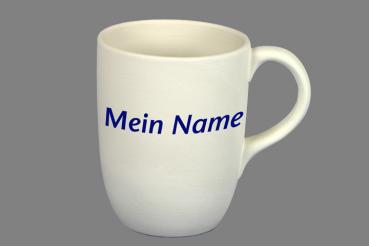 Cappuccino mit Schrift (2 Zeilen) Streublume