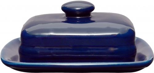 Butterdose glänzend blau