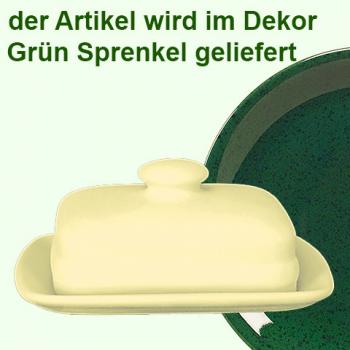 Butterdose grün Sprenkel