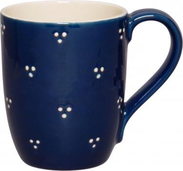 Cappuccinotasse blau 3 Punkt