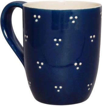 Cappuccinotasse blau 3 Punkt