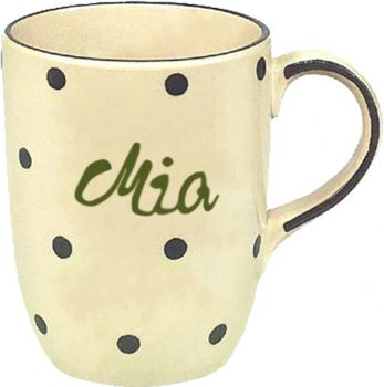 Cappuccino mit Schrift (1 Zeile) Elli grün