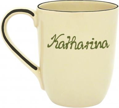 Cappuccino mit Schrift (1 Zeile) Mohn