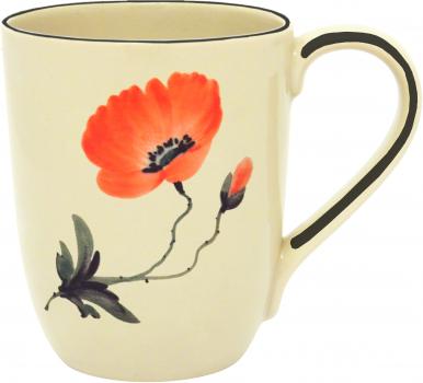 Cappuccino mit Schrift (1 Zeile) Mohn