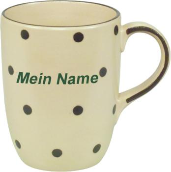 Cappuccino mit Schrift (2 Zeilen) Elli grün