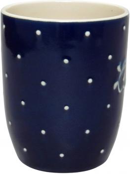 Cappuccino with font (2 Zeilen) Blue 1 point