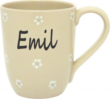 Cappuccino with font (2 Zeilen) Gänseblümchen