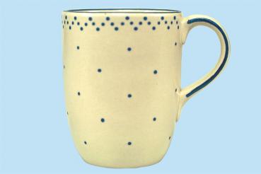 Cappuccinotasse mit Schrift (2 Zeilen) matt hell 1 Punkt