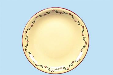 Dessertteller 19 mit Schrift (2 Zeilen) Vergissmeinnicht bordeaux