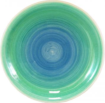 Dessertteller 19 mit Schrift (2 Zeilen) Aqua