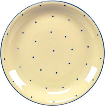 Dessertteller 19 mit Schrift (2 Zeilen) hell 1 Punkt