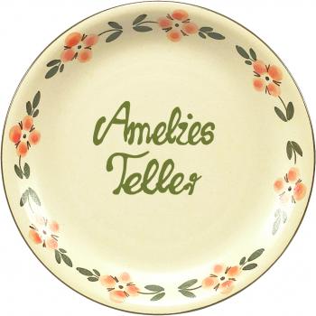 Dessertteller 19 mit Schrift (2 Zeilen)