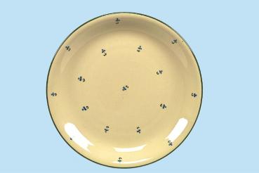 Dessertteller 19 mit Schrift (1 Zeile) Streublume