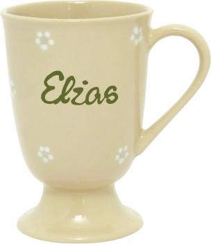 Fußtasse mit Schrift