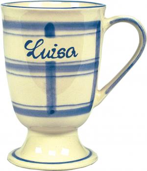 Fußtasse mit Schrift