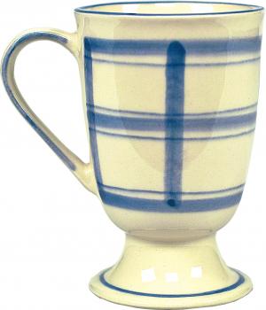 Fußtasse mit Schrift (1 Zeile) karo