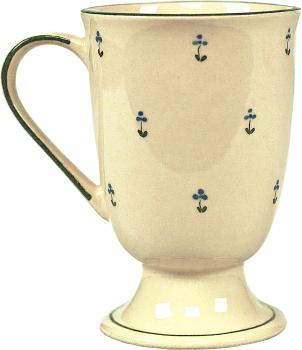 Fußtasse mit Schrift (1 Zeile) Streublume