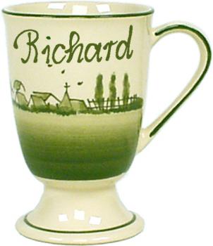 Fußtasse mit Schrift