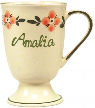 Fußtasse mit Schrift