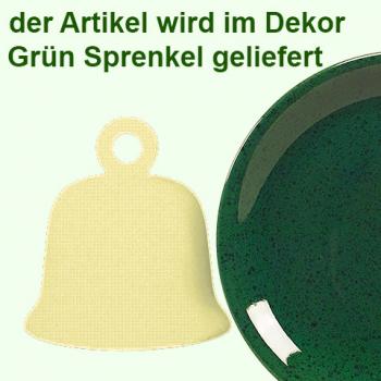 Glocke groß grün Sprenkel