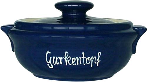 Gurkentopf glänzend blau