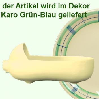 Hackepeterschwein groß mit Schrift karo grün-blau
