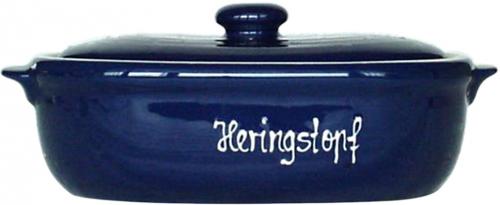 Heringstopf glänzend blau
