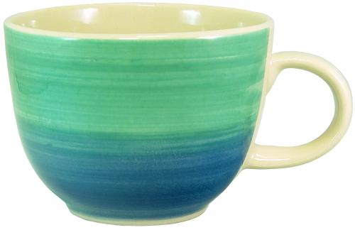 Jumbotasse mit Schrift (2 Zeilen) Aqua