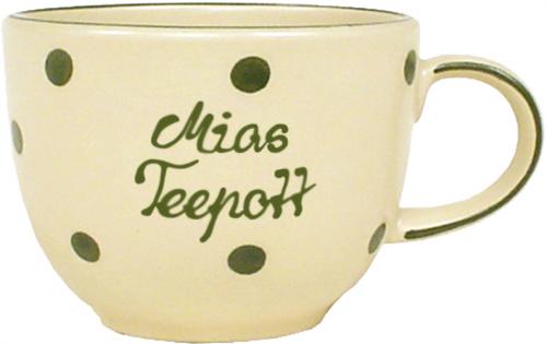 Jumbotasse mit Schrift (2 Zeilen) Elli grün