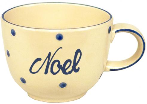 Jumbotasse mit Schrift (1 Zeile) Elli blau