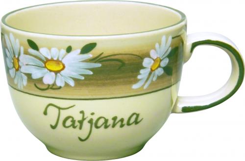 Jumbotasse mit Schrift