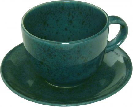 Jumbotasse grün Sprenkel