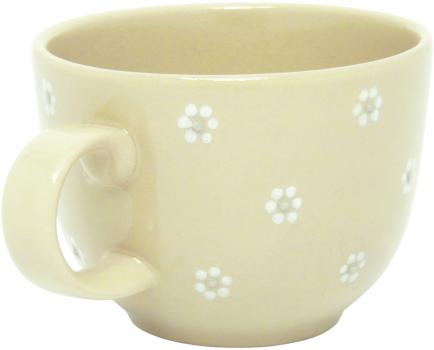 Jumbo Cup mit Schrift (2 Zeilen) Gänseblümchen