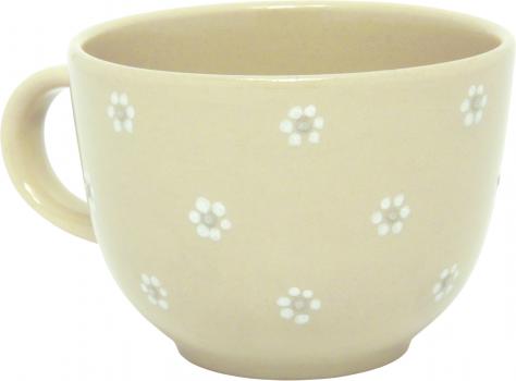 Jumbo Cup mit Schrift (2 Zeilen) Gänseblümchen