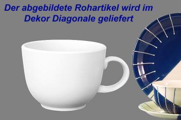 Jumbotasse mit Schrift (2 Zeilen) Diagonale