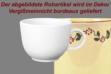 Jumbotasse mit Schrift (2 Zeilen) Vergissmeinnicht bordeaux