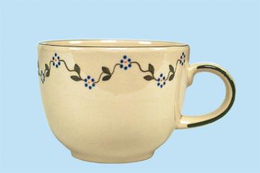 Jumbotasse mit Schrift (2 Zeilen) Vergissmeinnicht